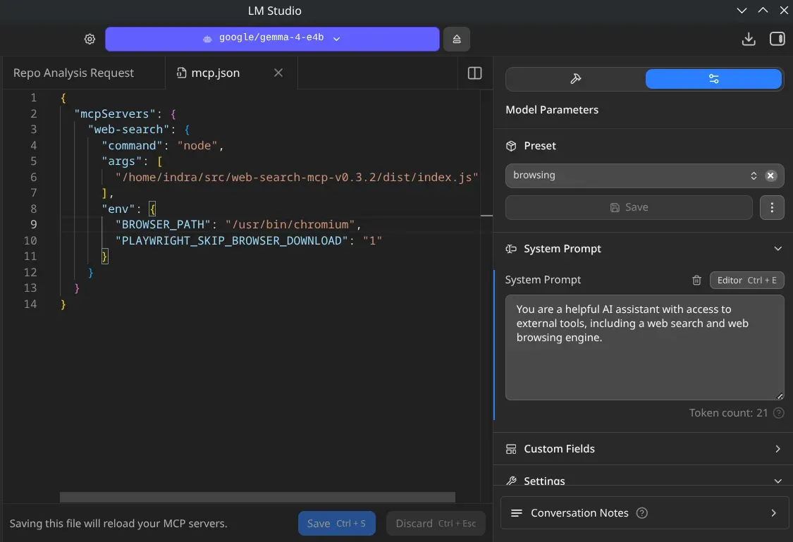 MCP Configuration in LM Studio